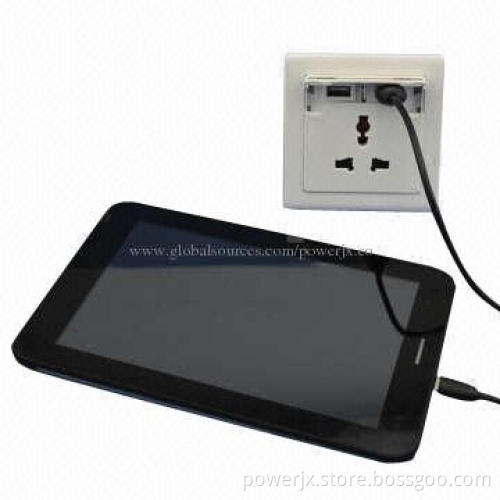 High Quality Silver USB Charging Wall Socket/USB Multiple Socket Wall Sockets